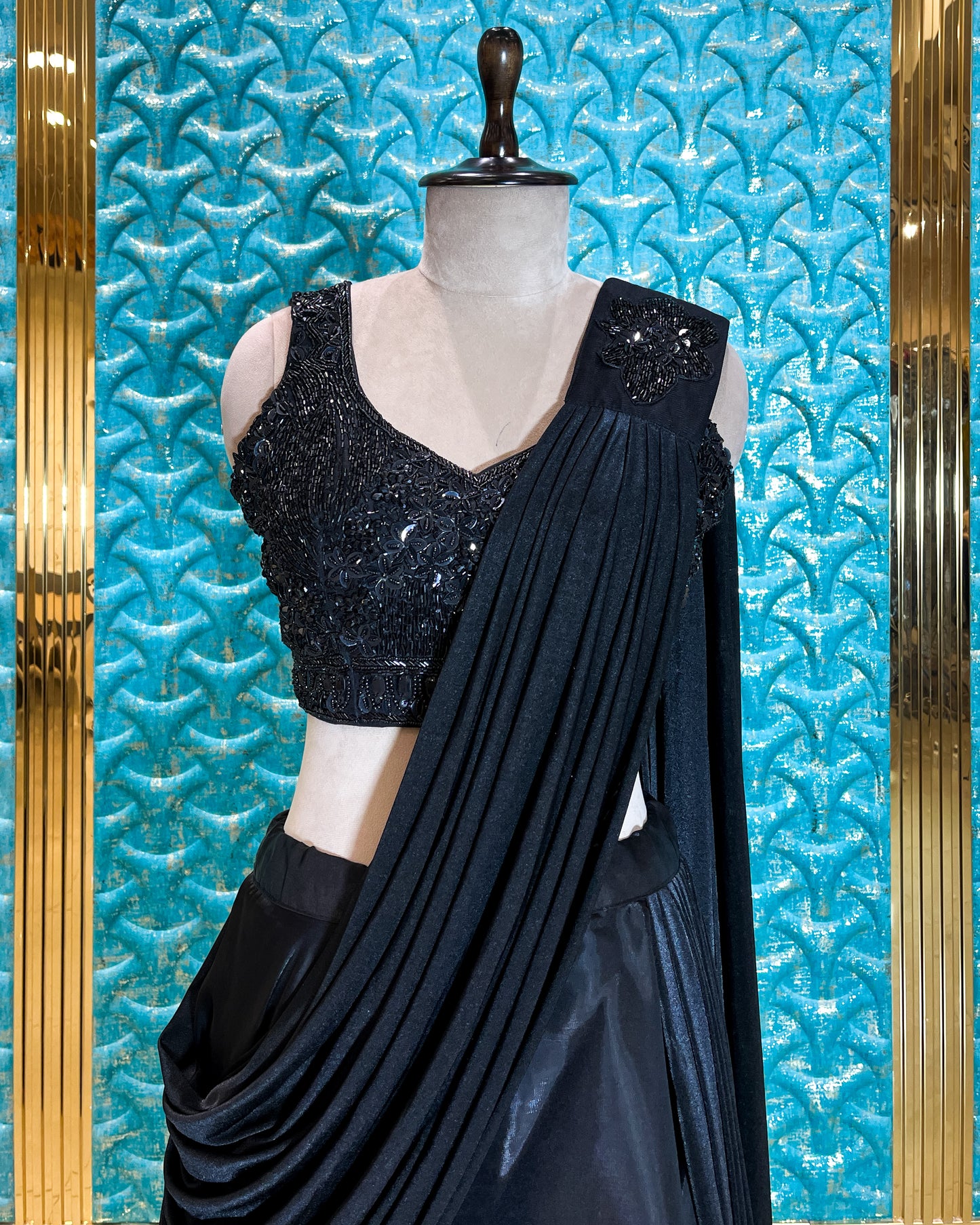 Crop Top Lehenga Black 3040 A2021