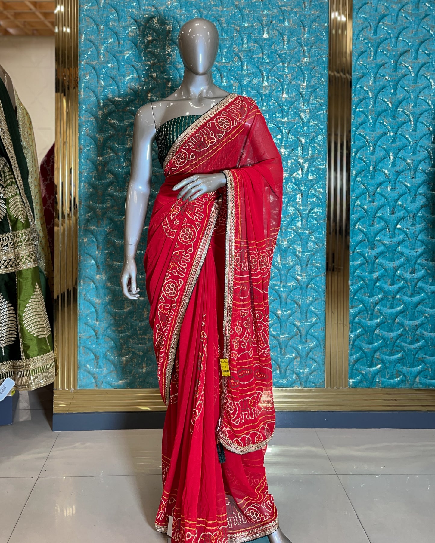Saree Red Happy-2 A1047