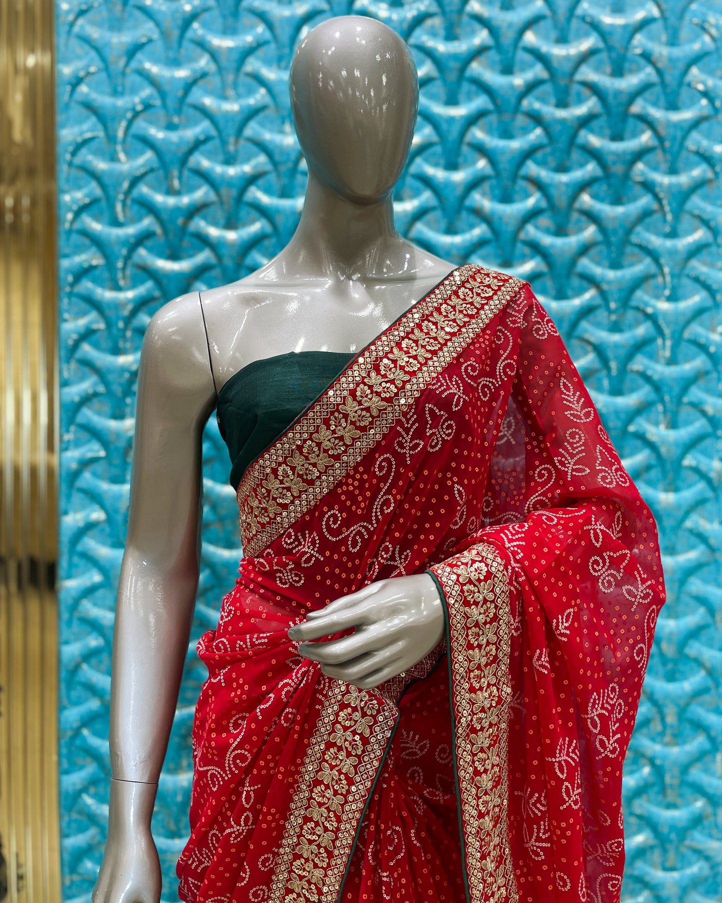 Saree Red ODHANI-1 A1047