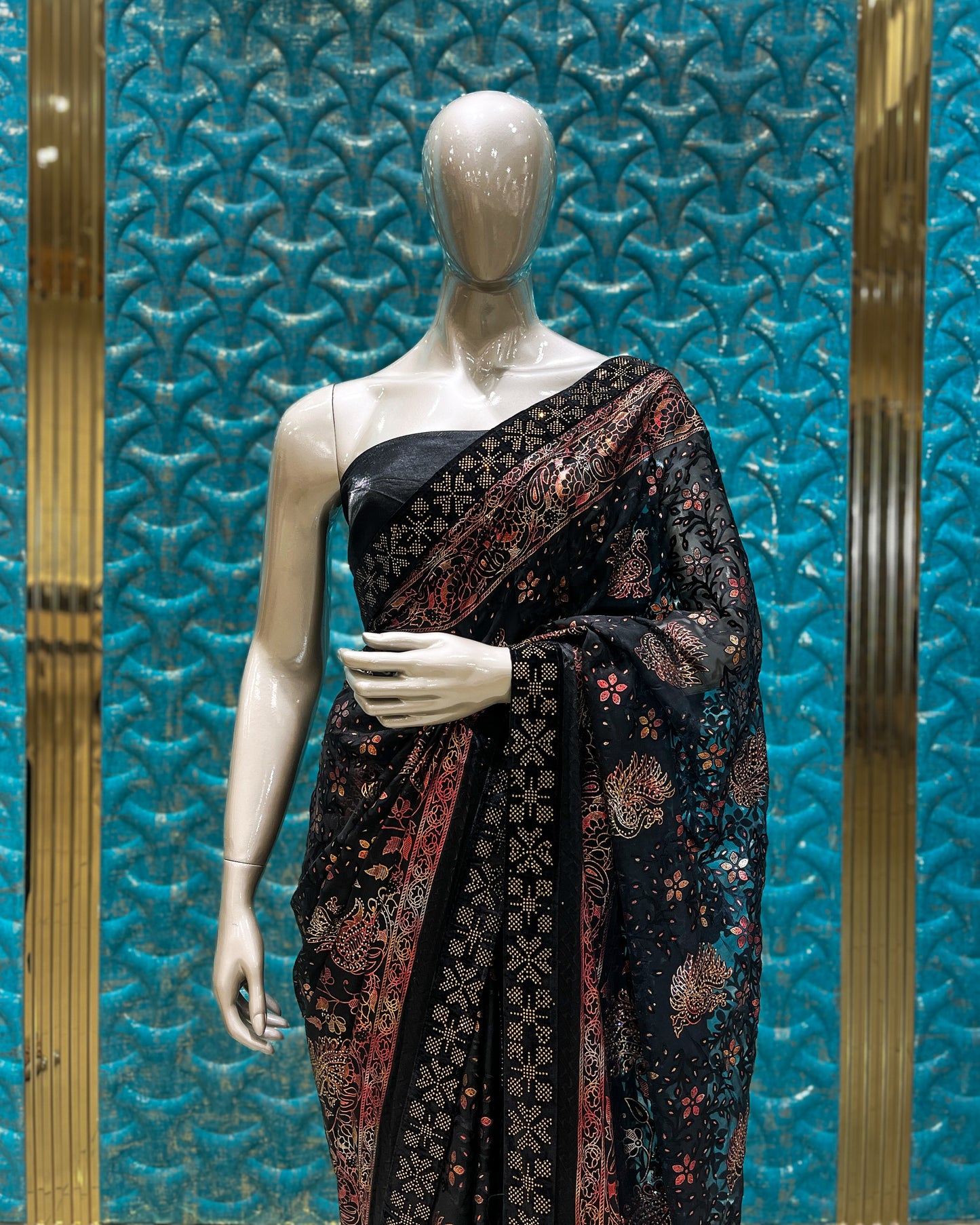 Saree Black - (B334RY) A1048