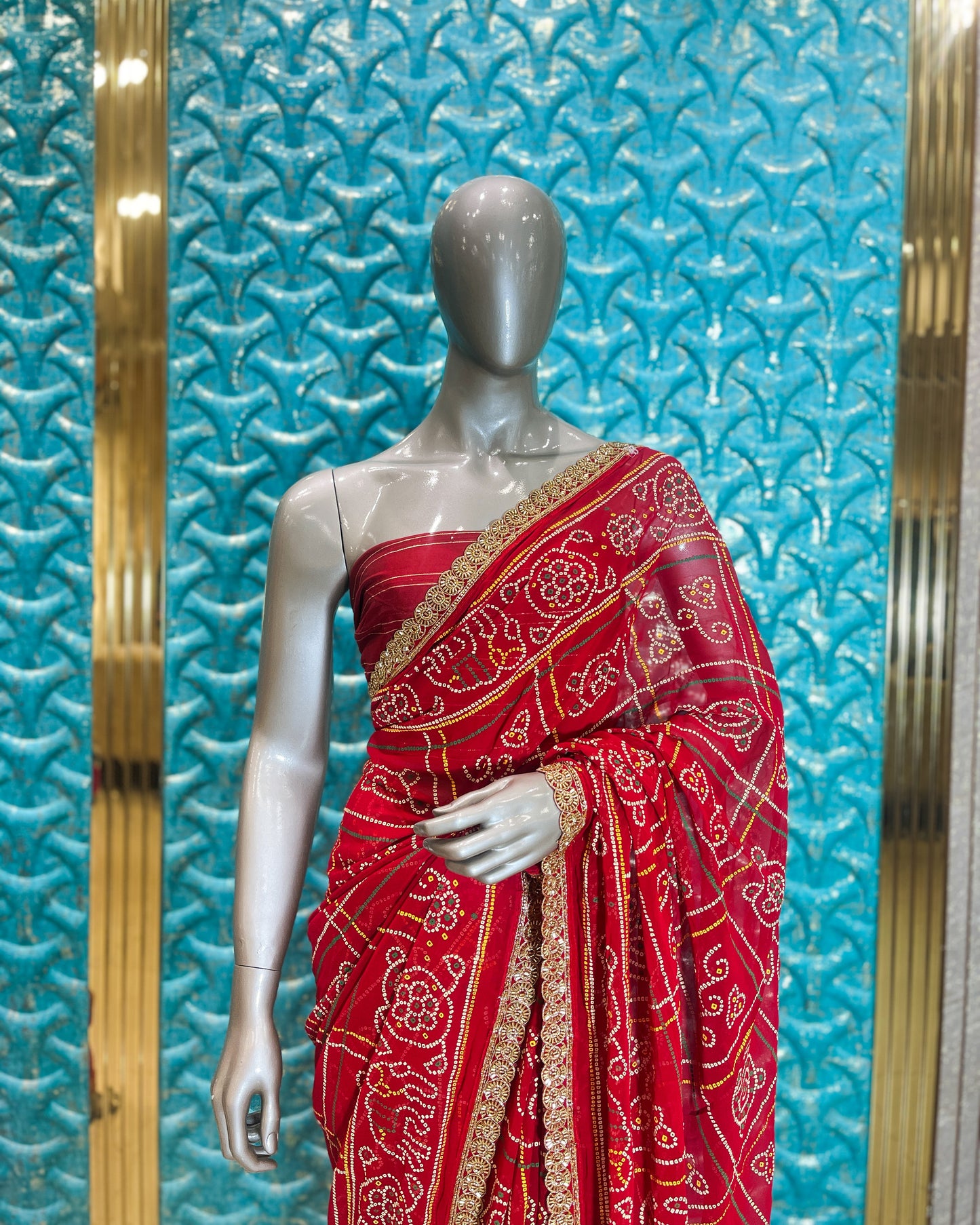 Saree Red LAADO A1047
