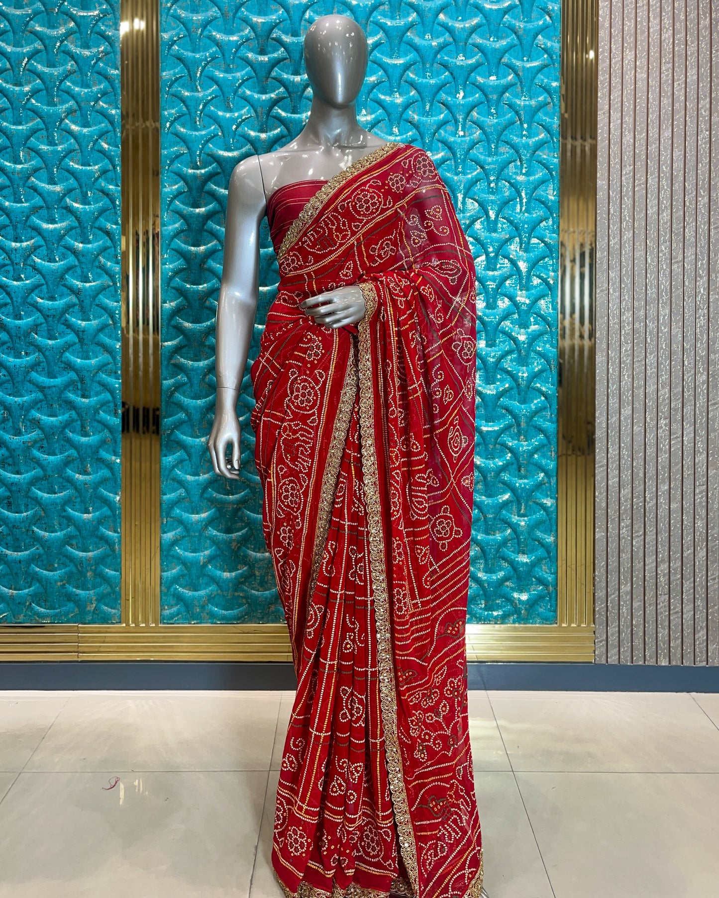 Saree Red LAADO A1047
